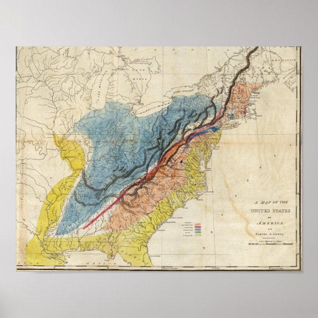 Map of the United States of America Poster (Front)