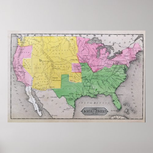 Map of the United States Poster