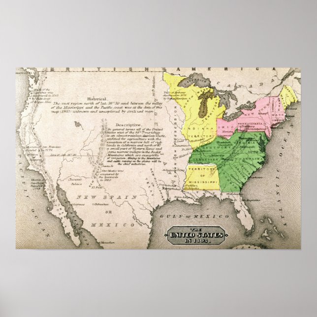 Map of the United States Poster (Front)