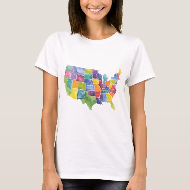 Map of the United States T-Shirt (Front)