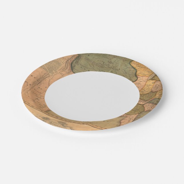 Map of The United States with George Washington Paper Plates (Angled)