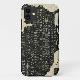 Map of the USA iPhone 11 Case