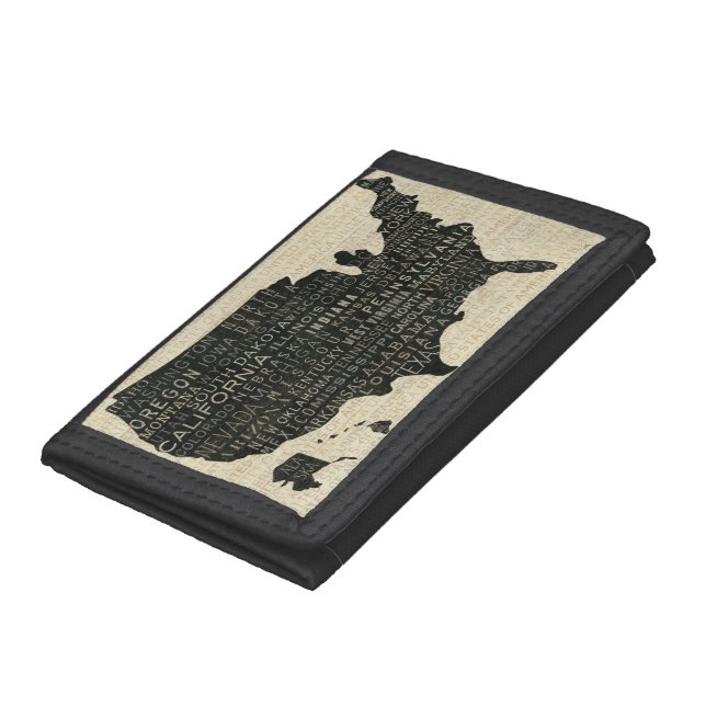 Map of the USA Trifold Wallet (Bottom)