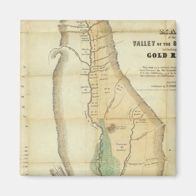Map of the Valley of the Sacramento Magnet (Front)