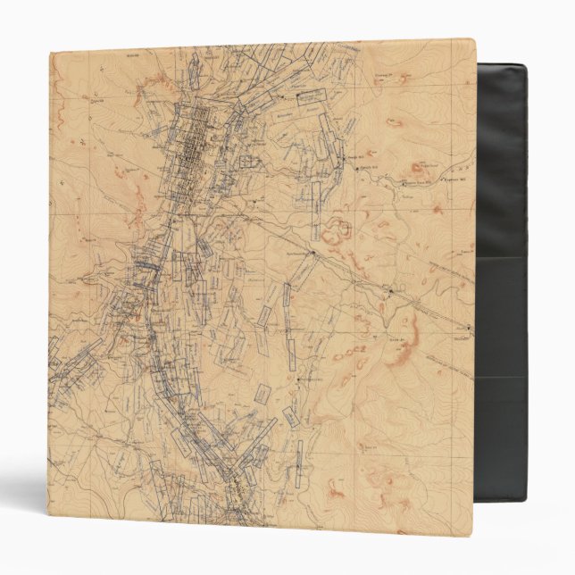 Map of the Washoe District Showing Mining Claims Binder (Front/Inside)