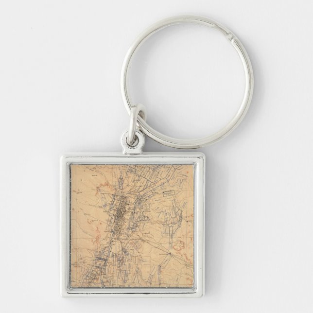 Map of the Washoe District Showing Mining Claims Keychain (Front)