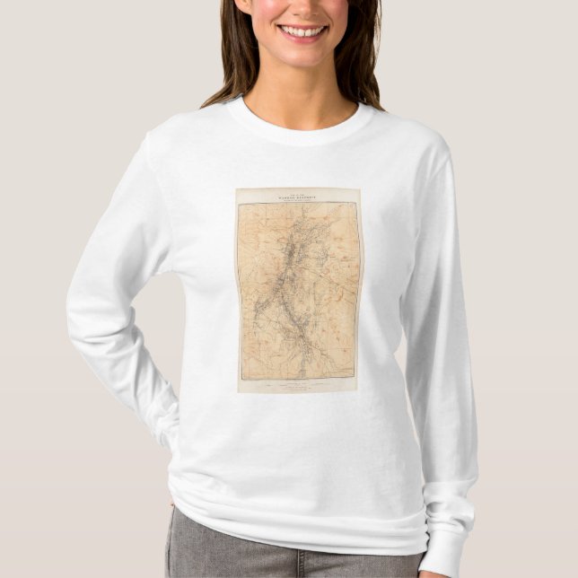 Map of the Washoe District Showing Mining Claims T-Shirt (Front)