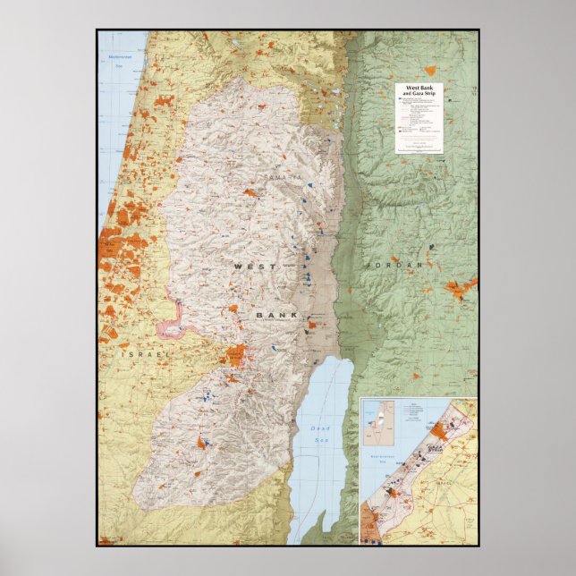 Map of the West Bank and Gaza Strip (1979) Poster (Front)