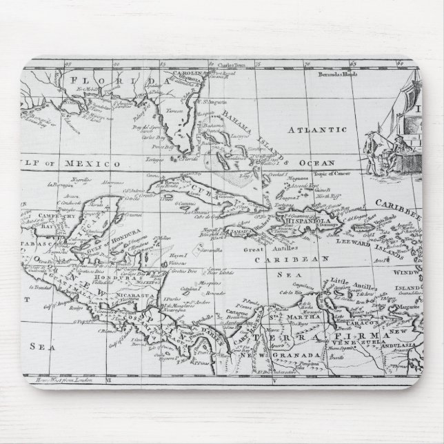 Map of the West Indies Mouse Pad (Front)