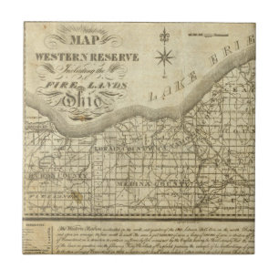 Map of The Western Reserve Ceramic Tile