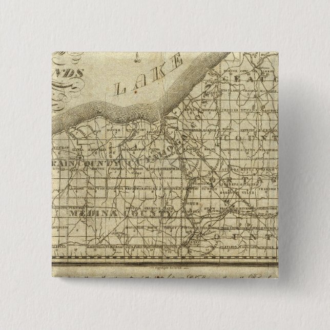 Map of The Western Reserve Pinback Button (Front)