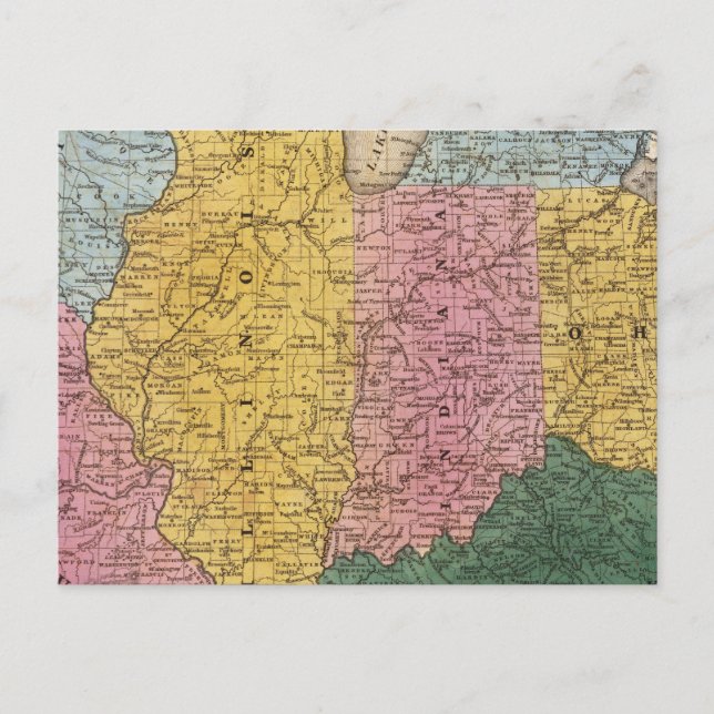 Map of the Western States Postcard (Front)