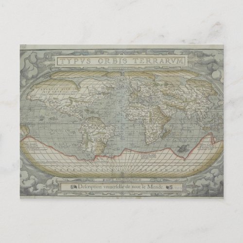 Map of the World 12 Postcard