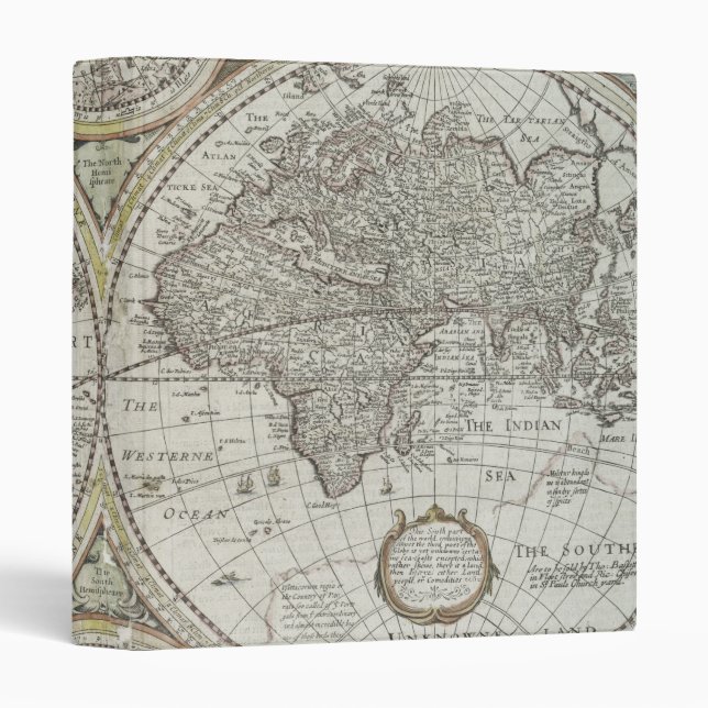 Map of the World | 1676 3 Ring Binder (Front/Spine)