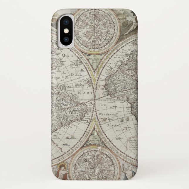 Map of the World | 1676 Case-Mate iPhone Case (Back)