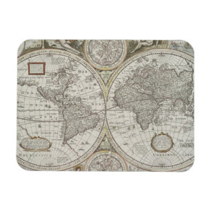 Map of the World 1676 Magnet