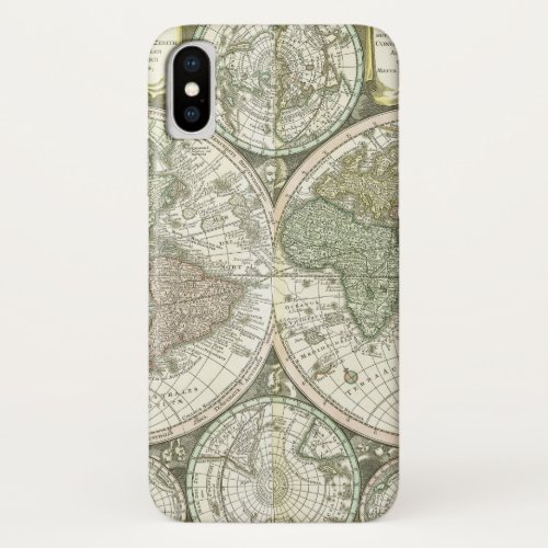 Map of the World  1744 iPhone X Case