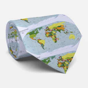 Map of The World (1998) Neck Tie