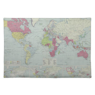 Map of the World 20 Cloth Placemat
