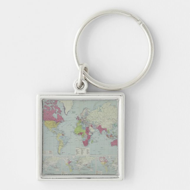 Map of the World 20 Keychain (Front)