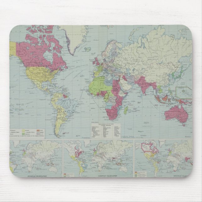 Map of the World 20 Mouse Pad (Front)