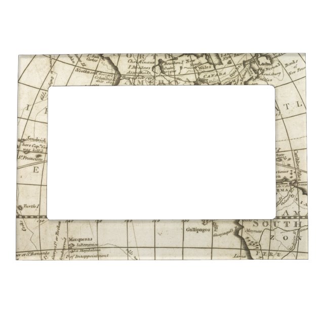 Map of the World 2 2 Magnetic Photo Frame (Front)