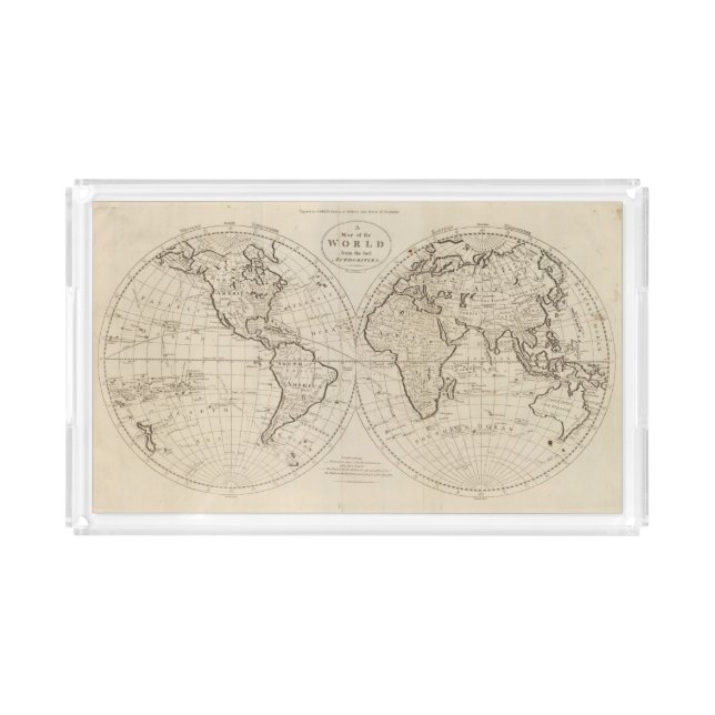 Map of the World 2 Acrylic Tray (Front)