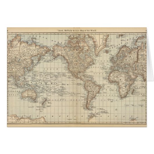 Map of the World 2 Cards (Front Horizontal)