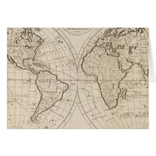 Map of the World 2 Cards (Front Horizontal)