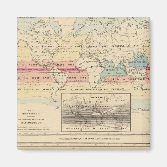 Map of The World 2 Magnet (Front)