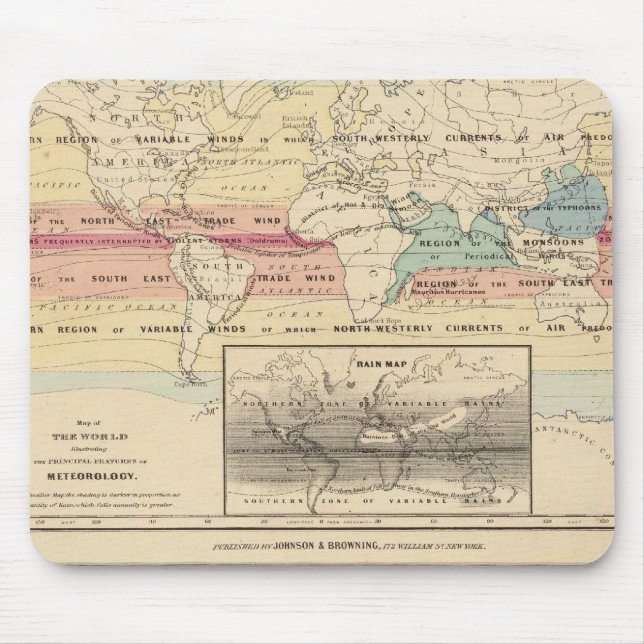 Map of The World 2 Mouse Pad (Front)