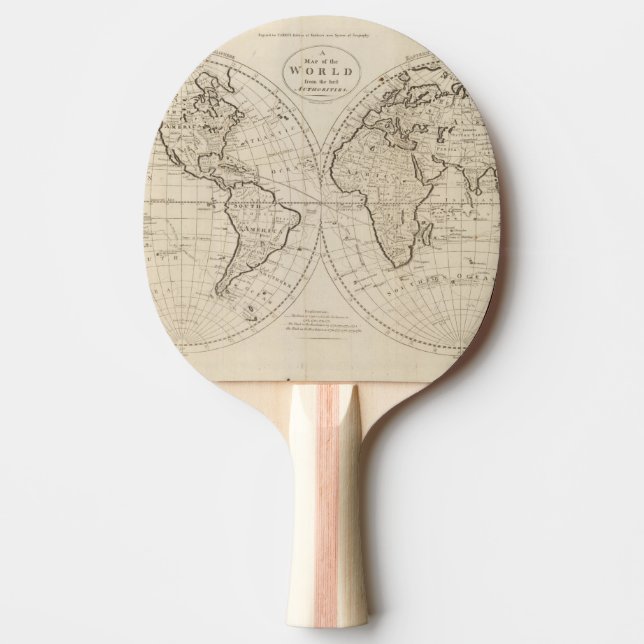 Map of the World 2 Ping-Pong Paddle (Front)