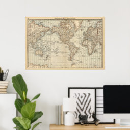 Map of the World 2 Poster | Zazzle