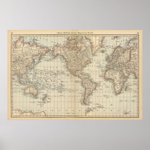 Map of the World 2 Poster