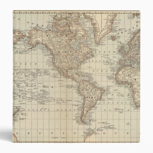 Map of the World 3 Binder | Zazzle