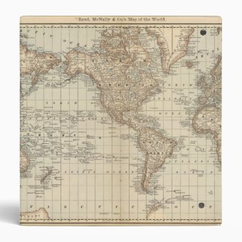 Map of the World 3 Binder | Zazzle