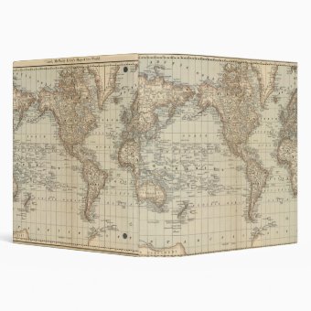 Map of the World 3 Binder | Zazzle