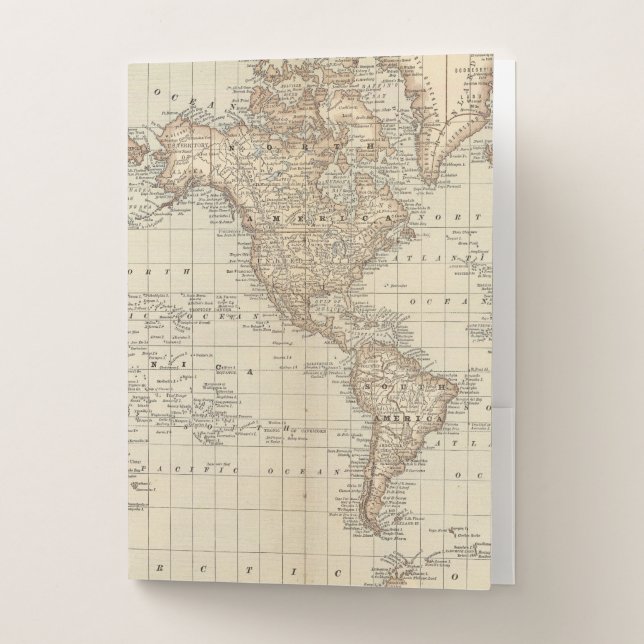 Map of the World 3 Pocket Folder (Front)
