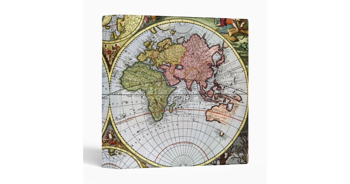 Map of the World 3 Ring Binder | Zazzle