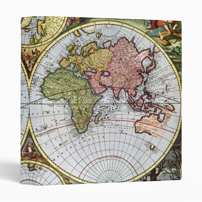 Map of the World 3 Ring Binder (Front/Spine)