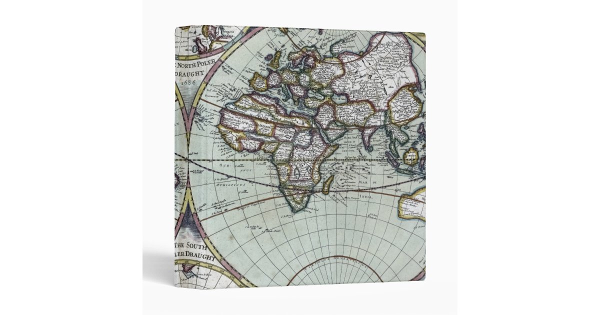 Map of the world 3 ring binder | Zazzle