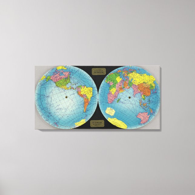 Map of the World 4 Canvas Print (Front)