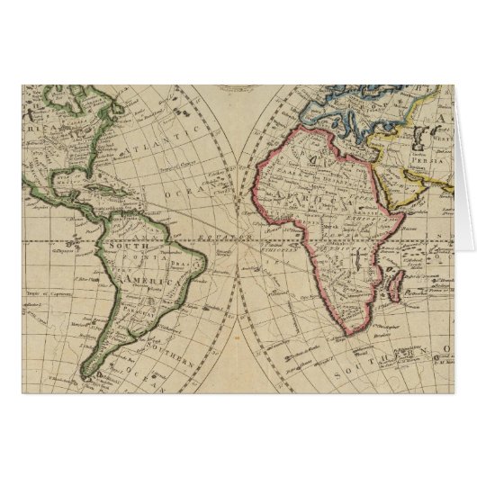 Map of the World 4 Cards (Front Horizontal)