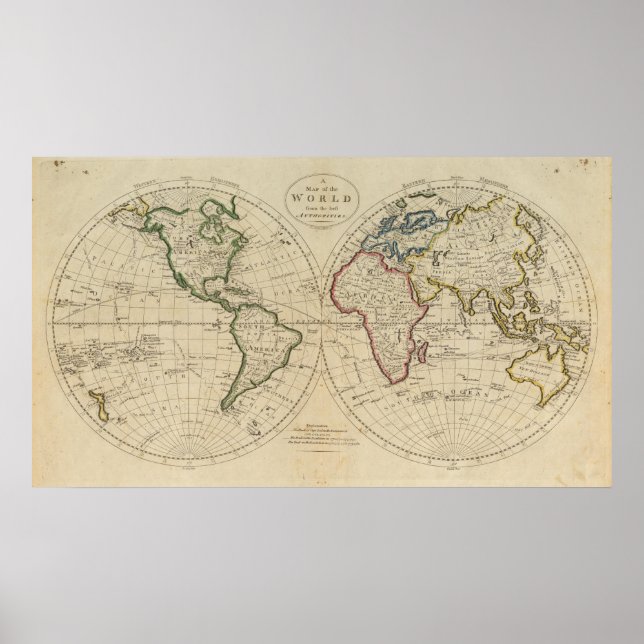 Map of the World 4 Poster (Front)
