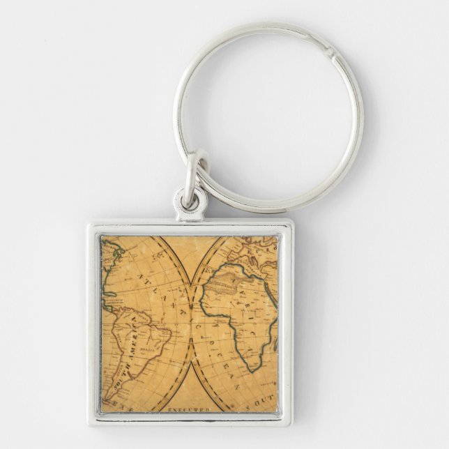 Map of the World 5 Keychain (Front)