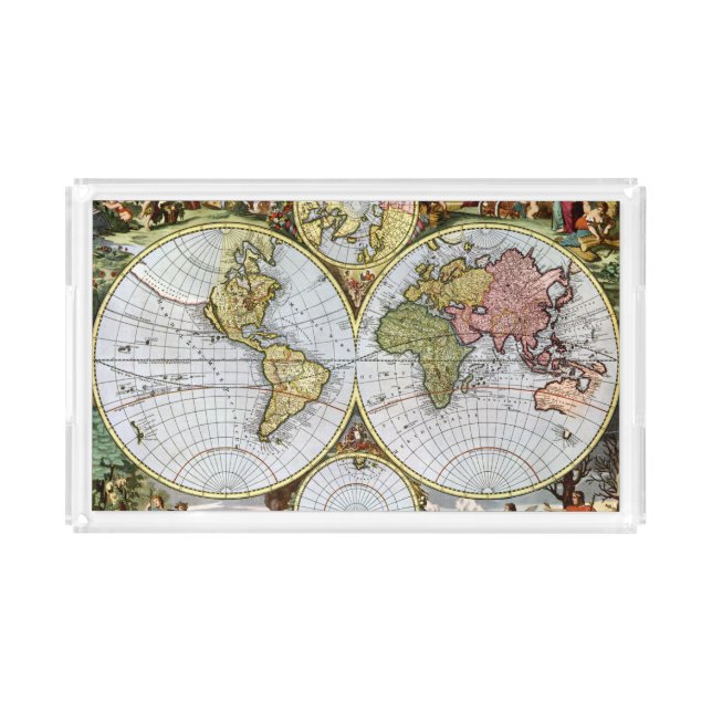 Map of the World Acrylic Tray (Front)