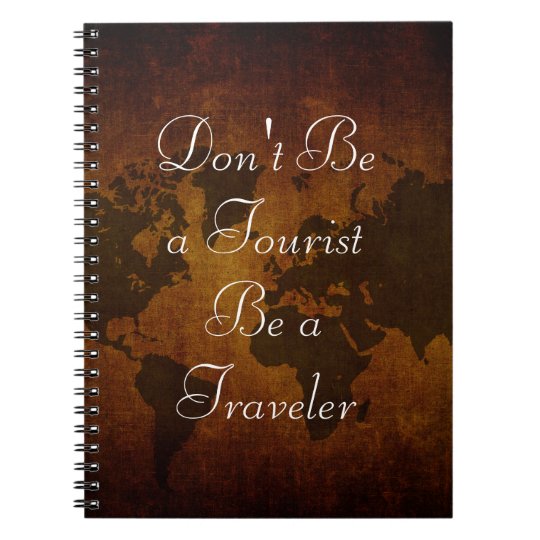 Map of the World / Be a Traveler Notebook | Zazzle.com