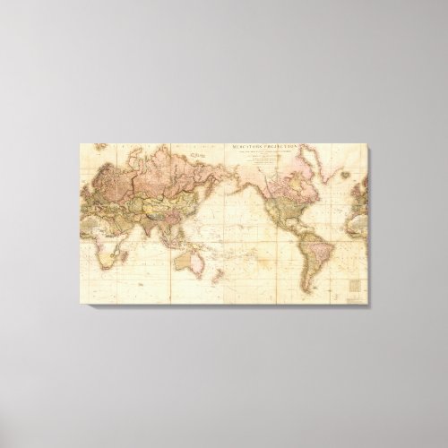 Map of the world canvas print