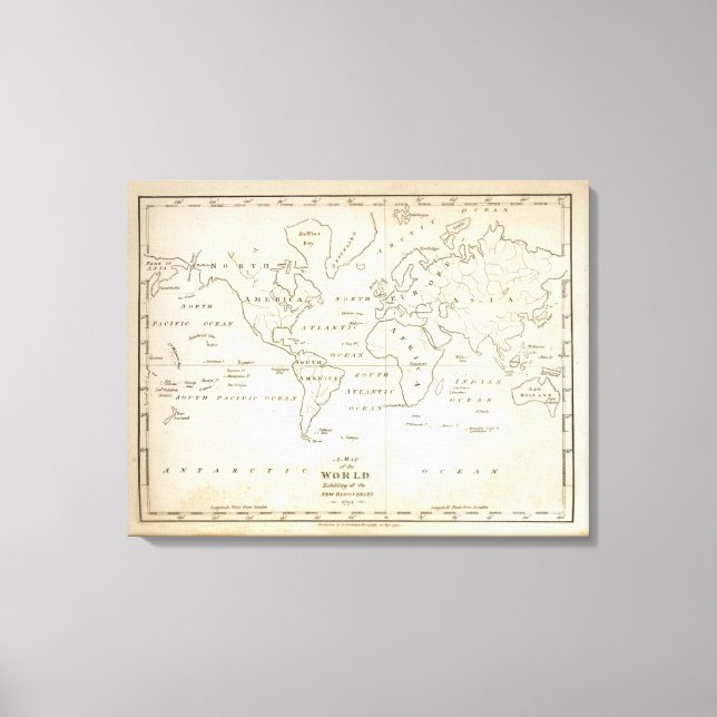 Map of the World Canvas Print (Front)