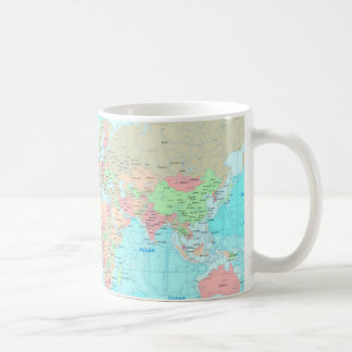 Map of the world coffee mug